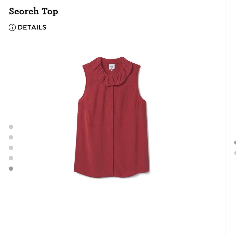 CAbi Crimson Sleeveless Blouse